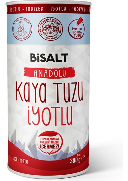 BiSALT Anadolu Kaya İyotlu Tuzluk 300 gr