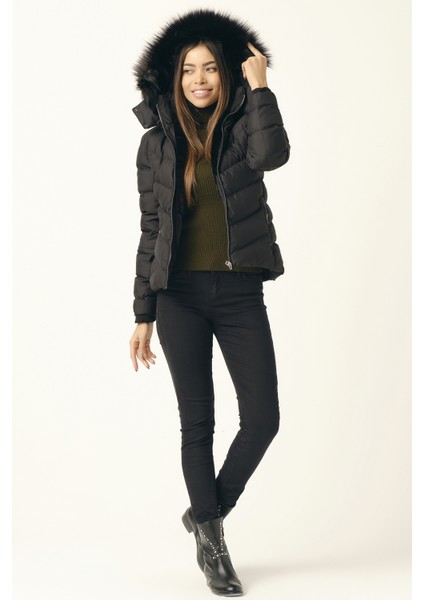 Kadın Mont Çıkabilir Kapüşonlu Kürk Astarlı Şişme Beste fiyatları