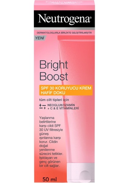  Neutrogena Bright Boost SPF30 Koruyucu Krem 50 ml