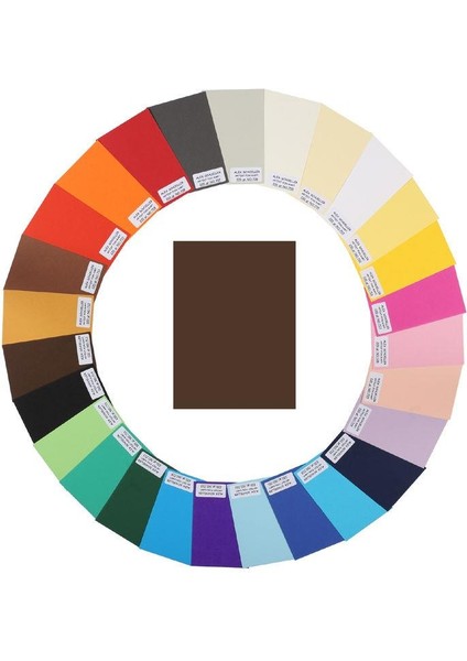 Artist Fon Kartonu Dokulu 220 gr 50 x 70 cm 50'li Paket 713 Koyu Kahve