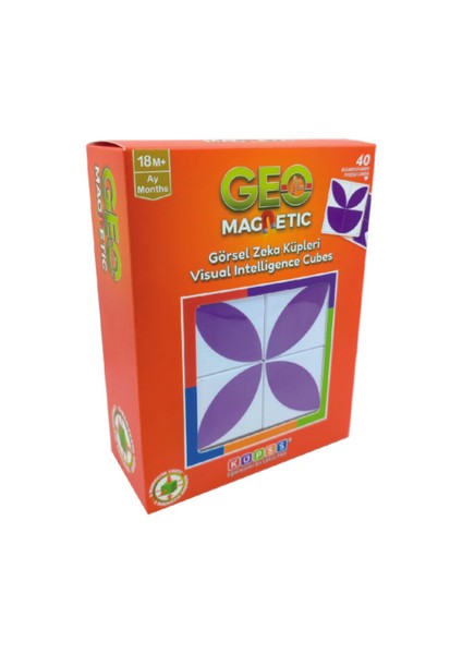 Geo Jr. Manyetik Görsel Zeka Küpleri - Geometrik Desen Oyunu - 3D Şekil Puzzle indirimleri