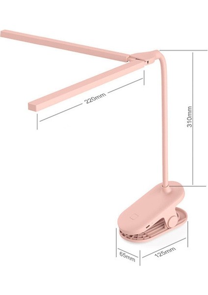 puluz Td5 Klipsli Masa Lambası Pembe (Yurt Dışından)