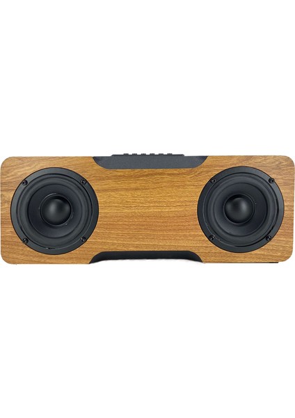 M8C Dijital Saatli Ahşap Bluetooth Hoparlör - Speaker