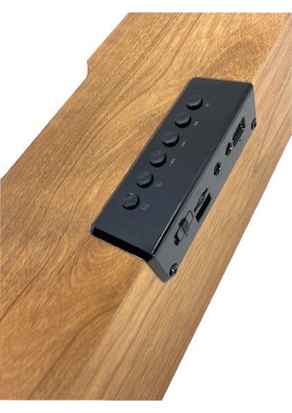 M8C Dijital Saatli Ahşap Bluetooth Hoparlör - Speaker