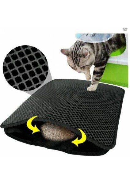 Elekli Kedi Tuvalet Önü Paspası 60 x 40 cm