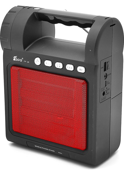 Fepe Fp-26 Taşınabilir Bluetooth Hoparlör Usb/sd/fm/bt/aux/el Feneri