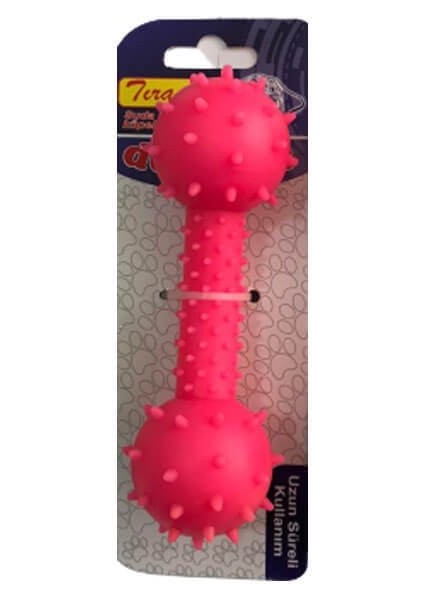 Plastik Kemik Şeklinde Toplu Köpek Oyuncağı Pembe