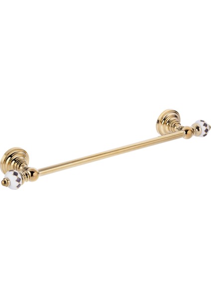 Geometrik Siyah Altın Pvd Gold Havlu Bar 40CM