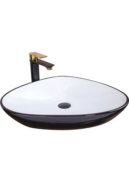 Siyah/beyaz Tezgah Üstü Lavabo