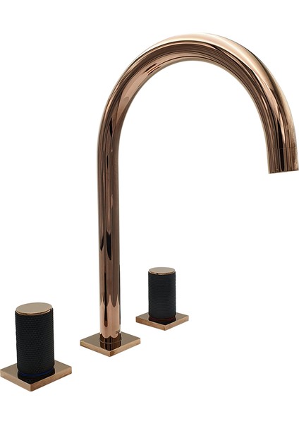 Elagate Bronz Üç Delikli Lavabo Armatürü