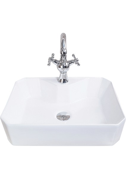 Beyaz Tezgah Üstü Çanak Lavabo