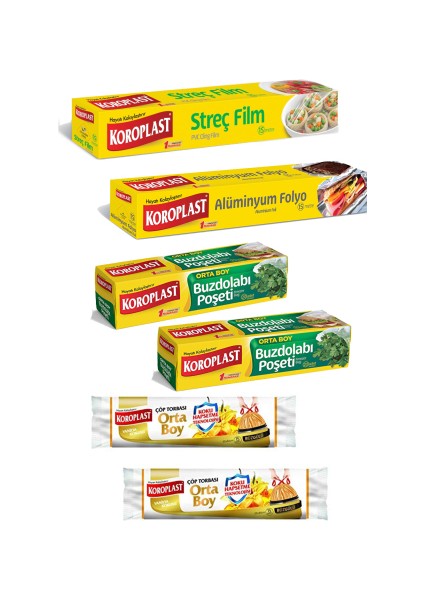 Xmax Paketi Buzdolabı Poşeti+Streç Film+Alüminyum Folyo+Vanilya Kokulu Çöp Poşeti