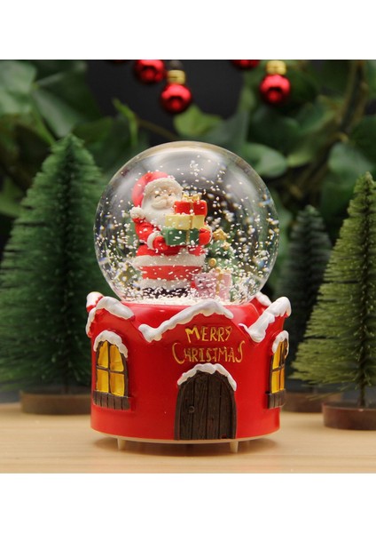 Yılbaşı Kar Küresi Noel Işıklı ve Müzikli Christmas Noel Baba Hediye Paketli fiyatları