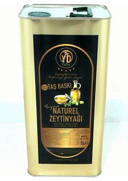 Naturel Sızma Zeytinyağı (Soğuk Sıkım Taş Baskı) 5 lt