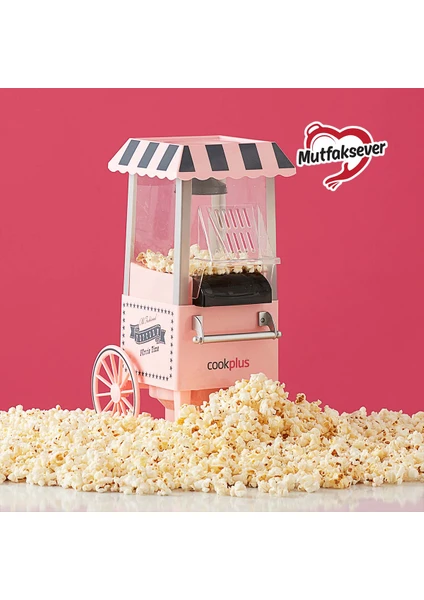 Mutfaksever Pembe Mısır Patlatma Popcorn Makinesi