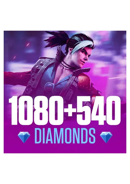 Free Fire 1080 + 540 Diamonds