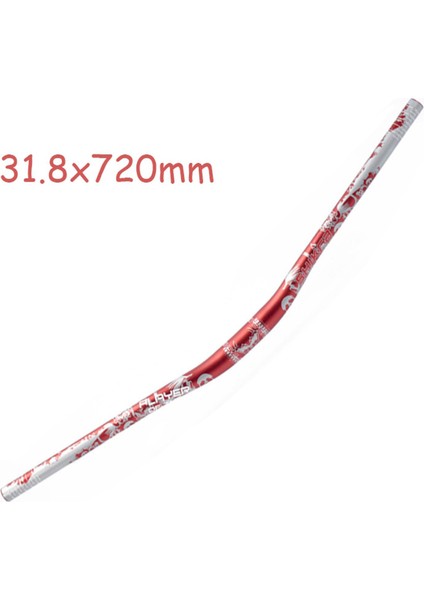 Alüminyum Alaşım Yokuş Aşağı Dağ Bisikleti Gidon 31.8mm * 720 / 780MM Bisiklet Parçaları Kırmızı 720MM modelleri