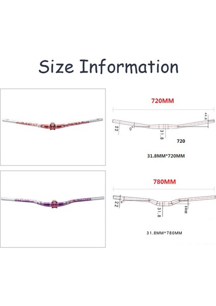 Alüminyum Alaşım Yokuş Aşağı Dağ Bisikleti Gidon 31.8mm * 720 / 780MM Bisiklet Parçaları Siyah 720MM fiyatları