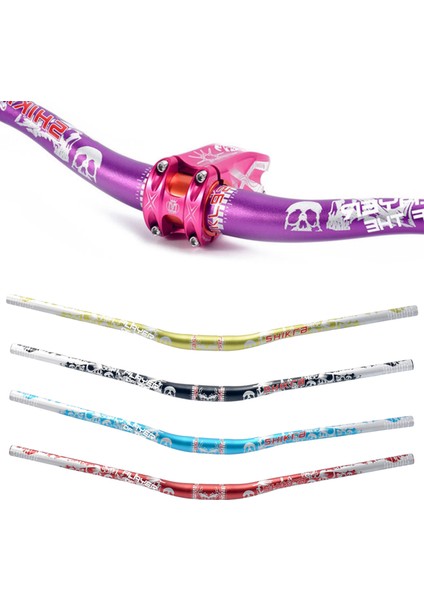 Alüminyum Alaşım Yokuş Aşağı Dağ Bisikleti Gidon 31.8mm * 720 / 780MM Bisiklet Parçaları Siyah 720MM fırsatları