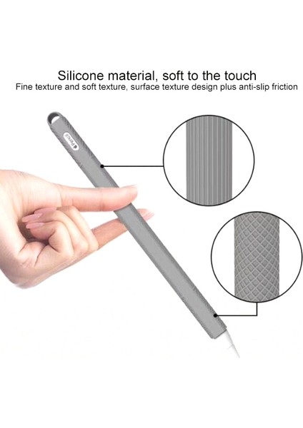 Stylus Kalem Silika Jel Darbeye Koruyucu Kılıf Apple Kalem 2 (Beyaz) (Yurt Dışından)