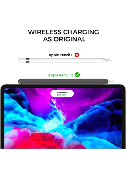 2 Adet / Takım Stoyobe Silikon Koruyucu Kılıf Kapak Apple Kalem 2 (Beyaz + Siyah) (Yurt Dışından) modelleri