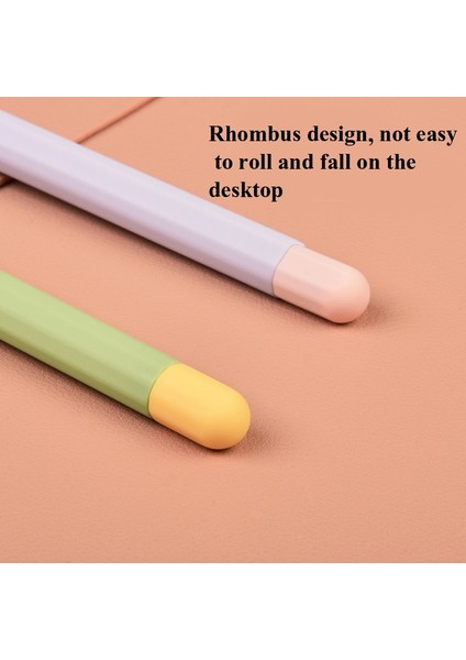 Apple Kalem 2 Için 2 Adet Stylus Silikon Kapak (Sunshine Orange) (Yurt Dışından)