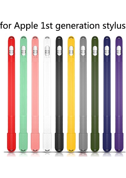 Apple Kalem 1 Için 5 Adet Stylus Silikon Koruyucu Kılıf (Ordu Yeşil) (Yurt Dışından)