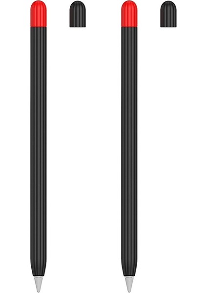 Apple Kalem 1 Için 2 Takım Stylus Koruyucu Kılıf (Siyah) (Yurt Dışından)