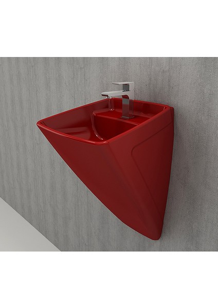 Bocchi Firenze Asma Monoblok Lavabo Kırmızı 1082-019-0126