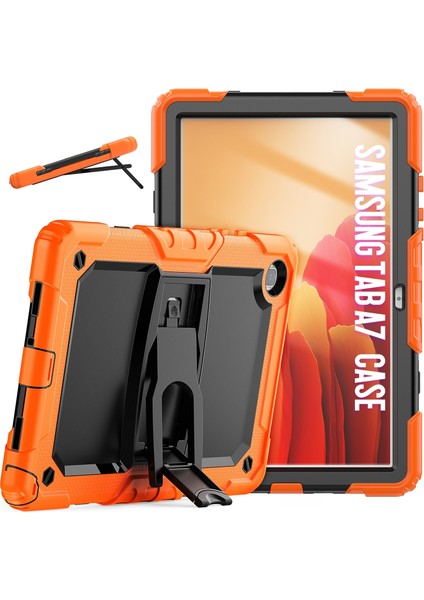 Darbeye Dayanıklı Silikon + Omuz Askısı ve Samsung Galaxy Tab A7 2020 T500 Için Braket ile Pc Kılıfı - Gül Kırmızı (Yurt Dışından) fiyatları