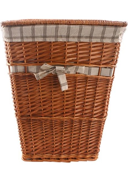 Hasır Açık Kahve Dikdörtgen Çamaşır Sepeti 56 cm