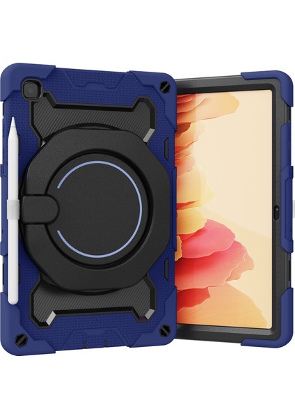 Samsung Galaxy Tab A7 10.4 T505 Için Silikon + Pc Renkli Darbeye Dayanıklı Koruyucu Kılıf-Mavi (Yurt Dışından)