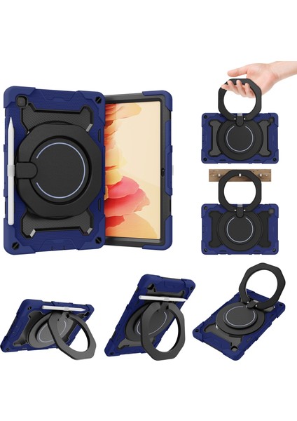 Samsung Galaxy Tab A7 10.4 T505 Için Silikon + Pc Renkli Darbeye Dayanıklı Koruyucu Kılıf-Mavi (Yurt Dışından) fiyatları
