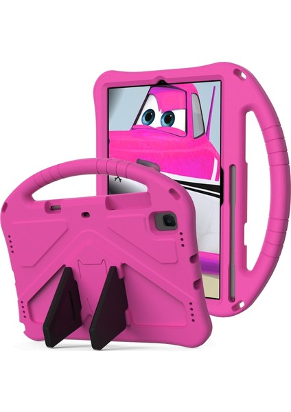 Samsung Galaxy Tab A7 10.4 T500 Için Braketli Eva Koruyucu Kılıf——rosered (Yurt Dışından)
