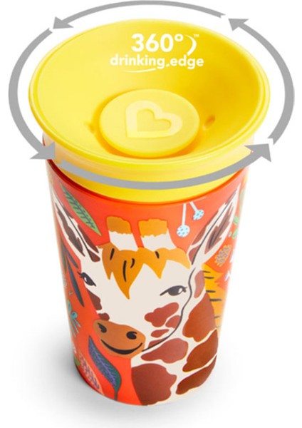 Mucize 360° Wildlove Alıştırma Bardağı, 12AY+, 266ML, Zürafa, 1 Paket