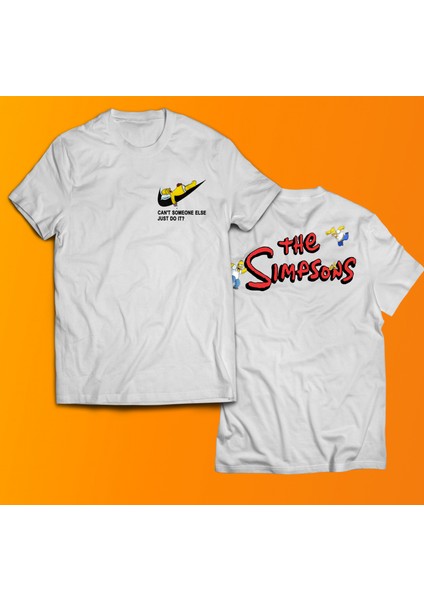 Simpsons Baskılı %100 Pamuk Oversize T-Shirt Büyük Beden Tişört