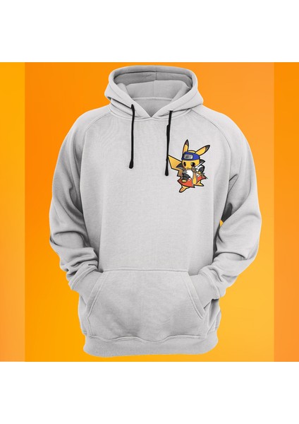 Ninja Pikachu Baskılı 3 Ipl. Şardonlu %100 Pamuk, Içi Polar, Çok Kalın Sweatshirt