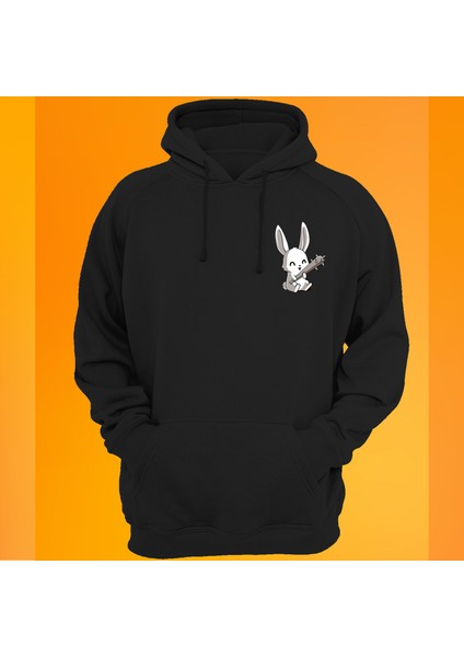 Tavşan Baskılı 3 Ipl. Şardonlu %100 Pamuk, Içi Polar, Çok Kalın Sweatshirt