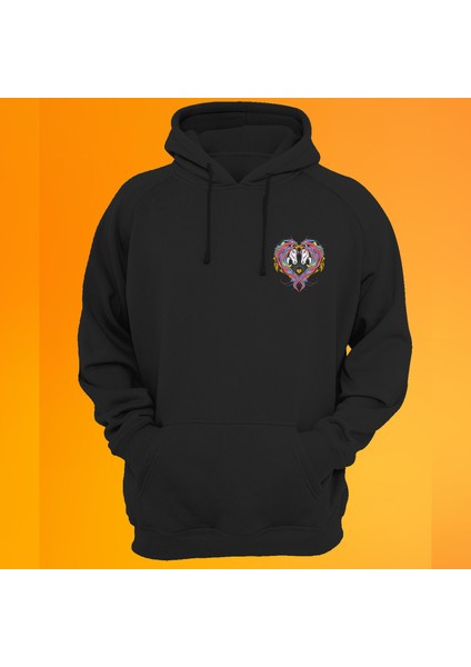 Unicorn Baskılı 3 Ipl. Şardonlu Kalın (600 Gr.) Içi Polar, Kapüşonlu Sweatshirt Hoodie
