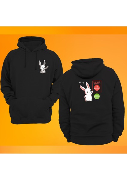 Tavşan Baskılı 3 Ipl. Şardonlu %100 Pamuk, Içi Polar, Çok Kalın Sweatshirt