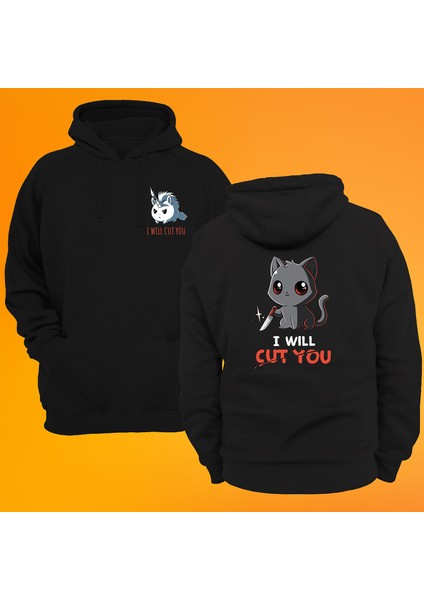 Remonz I Will Cut You Baskılı 3 Ipl. Şardonlu %100 Pamuk, Içi Polar, Çok Kalın Sweatshirt