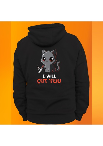 Remonz I Will Cut You Baskılı 3 Ipl. Şardonlu %100 Pamuk, Içi Polar, Çok Kalın Sweatshirt