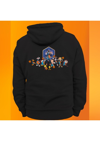 Space Jam Baskılı 3 Ipl. Şardonlu %100 Pamuk, Içi Polar, Çok Kalın Sweatshirt