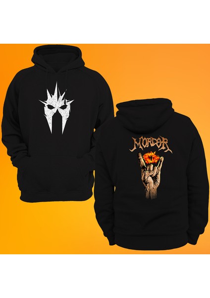 Lotr Yüzüklerin Efendisi Witch King Baskılı Fermuarsız Kapüşonlu Sweatshirt
