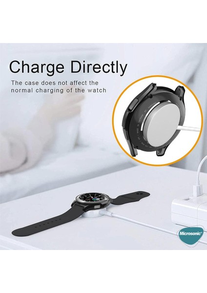 Samsung Galaxy Watch 4 Classic 46MM Kılıf 360 Full Round Soft Silicone Rose Gold modelleri