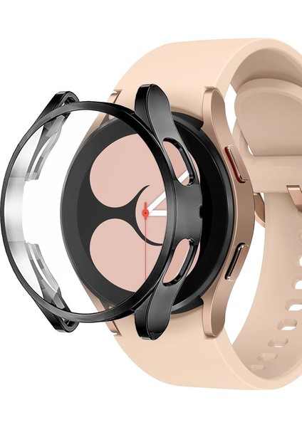 Samsung Galaxy Watch 4 44MM Kılıf 360 Full Round Soft Silicone Siyah