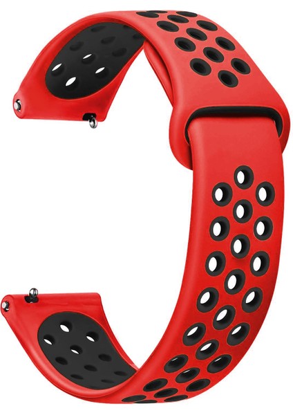 Huawei Honor Magic Watch 2 42MM Rainbow Sport Band Kordon Kırmızı Siyah
