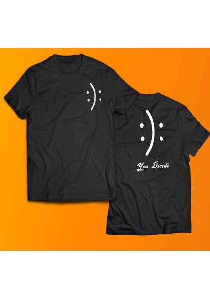 Sen Karar Ver Baskılı %100 Pamuk Oversize T-Shirt Büyük Beden Tişört