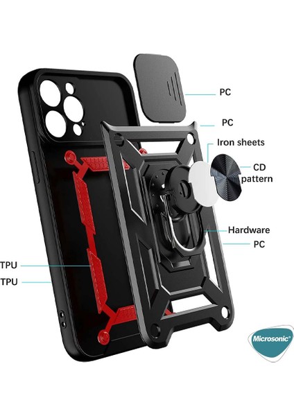 Oppo Reno 4 Lite Kılıf Impact Resistant Kırmızı