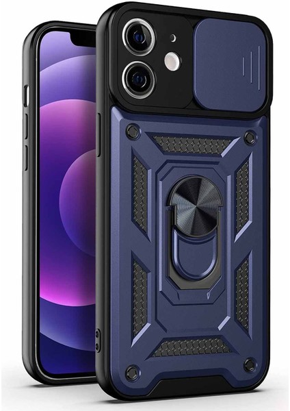 Apple iPhone 12 Kılıf Impact Resistant Lacivert